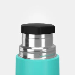 Quechua Bouteille Isotherme Inox 0,4L Avec Gobelet Pour La Randonnée - Turquoise -Quechua Promos Magasin bouteille isotherme inox 04l avec gobelet pour la randonnee turquoise 4
