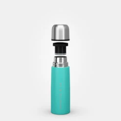 Quechua Bouteille Isotherme Inox 0,4L Avec Gobelet Pour La Randonnée - Turquoise -Quechua Promos Magasin bouteille isotherme inox 04l avec gobelet pour la randonnee turquoise 7