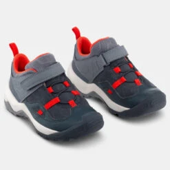 Quechua Chaussures De Randonnée Enfant à Scratch Crossrock Grise Rouge Du 24 AU 34 -Quechua Promos Magasin chaussures de randonnee enfant a scratch crossrock grise rouge du 24 au 34 3