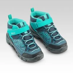 Quechua Chaussures Imperméables De Randonnée - MH120 MID Turquoises - Enfant 28 AU 34 -Quechua Promos Magasin chaussures impermeables de randonnee mh120 mid turquoises enfant 28 au 34 3