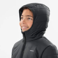 Quechua DOUDOUNE DE RANDONNÉE - HYBRIDE NOIRE - ENFANT 7-15 ANS -Quechua Promos Magasin doudoune de randonnee hybride noire enfant 7 15 ans 3