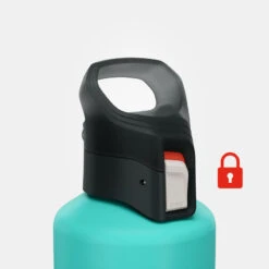 Quechua Gourde Alu 1L Avec Bouchon à Ouverture Rapide Pour La Randonnée - Vert -Quechua Promos Magasin gourde alu 1l avec bouchon a ouverture rapide pour la randonnee vert 3