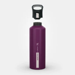 Quechua Promos Magasin -Quechua Promos Magasin gourde alu 1l avec bouchon a ouverture rapide pour la randonnee violet 1