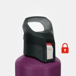 Quechua Gourde Alu 1L Avec Bouchon à Ouverture Rapide Pour La Randonnée - Violet -Quechua Promos Magasin gourde alu 1l avec bouchon a ouverture rapide pour la randonnee violet 3
