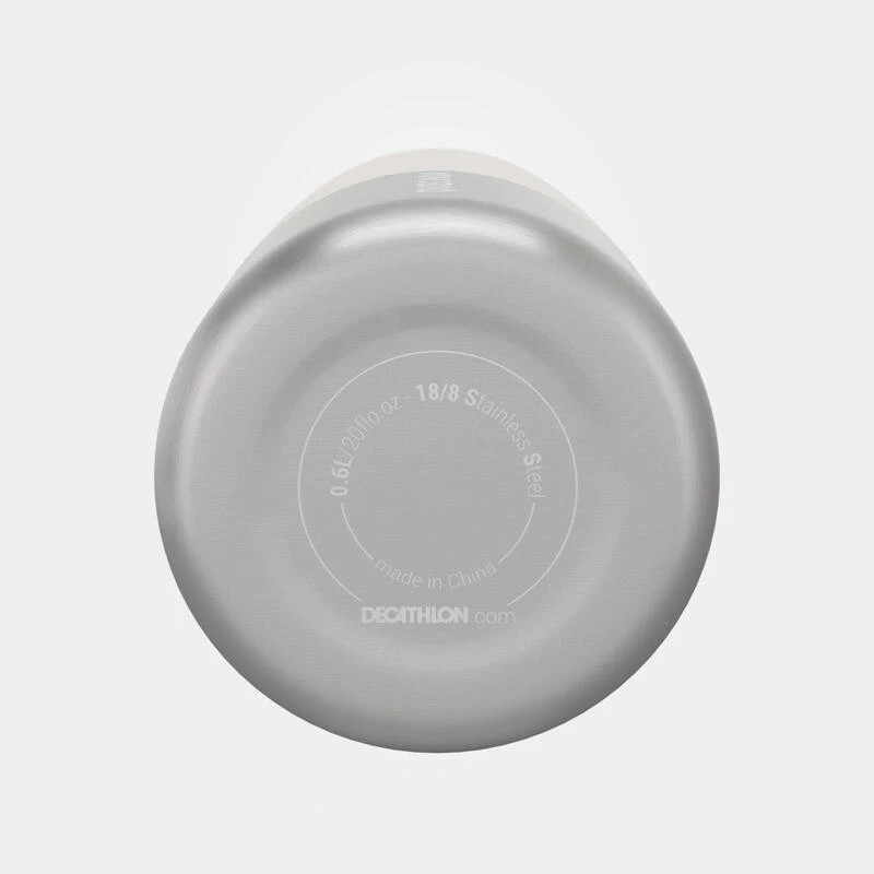 Quechua Gourde Inox 0,6L Avec Bouchon à Vis Pour La Randonnée - Blanc 8 Quechua Gourde Inox 0,6L Avec Bouchon à Vis Pour La Randonnée - Blanc – Image 8