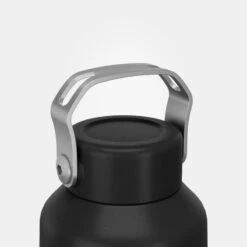 Quechua Gourde Inox 1L Avec Bouchon à Vis Pour La Randonnée - Noir -Quechua Promos Magasin gourde inox 1l avec bouchon a vis pour la randonnee noir 3