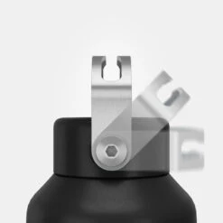 Quechua Gourde Inox 1L Avec Bouchon à Vis Pour La Randonnée - Noir -Quechua Promos Magasin gourde inox 1l avec bouchon a vis pour la randonnee noir 4