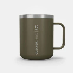 Quechua Mug MH500 Isotherme (double Paroi Inox) Camp Du Randonneur 0,38L Kaki -Quechua Promos Magasin mug mh500 isotherme double paroi inox camp du randonneur 038l kaki 8