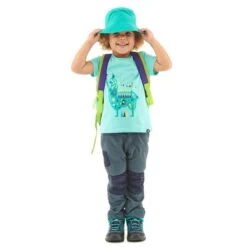 Quechua Pantalon De Randonnée Modulable - MH500 Gris/bleu- Enfant 2-6 ANS -Quechua Promos Magasin pantalon de randonnee modulable mh500 grisbleu enfant 2 6 ans 1