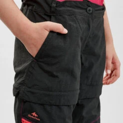 Quechua Pantalon De Randonnée Modulable - MH500 Noir Enfant 7-15 Ans -Quechua Promos Magasin pantalon de randonnee modulable mh500 noir enfant 7 15 ans 4