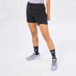 Quechua Pantalon Modulable De Randonnée Montagne - MH550 - Noir- Femme -Quechua Promos Magasin pantalon modulable de randonnee montagne mh550 noir femme 2