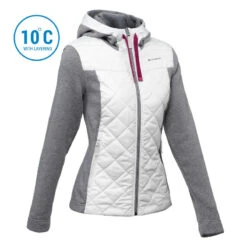 Quechua Sweat à Capuche De Randonnée - NH100 Hybrid - Femme -Quechua Promos Magasin sweat a capuche de randonnee nh100 hybrid femme 6