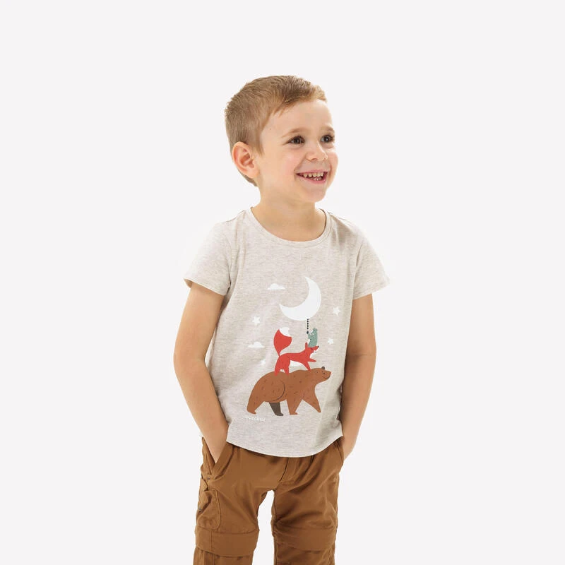 Quechua T-Shirt Enfant MH100 Beige- 2-6 ANS 1 Quechua T-Shirt Enfant MH100 Beige- 2-6 ANS