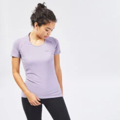 Quechua T-shirt Manches Courtes De Randonnée Montagne - MH500 - Violet - Femme -Quechua Promos Magasin t shirt manches courtes de randonnee montagne mh500 violet femme 3