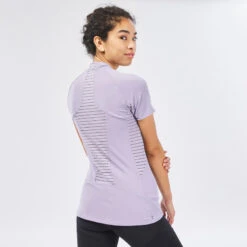 Quechua T-shirt Manches Courtes De Randonnée Montagne - MH500 - Violet - Femme -Quechua Promos Magasin t shirt manches courtes de randonnee montagne mh500 violet femme 4