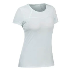 Quechua Tee Shirt Ultra Léger De Randonnée Rapide FH 500 Femme Gris.