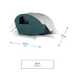 Quechua Tente Bulle De Camping - AirSeconds Skyview Polycoton - 2 Personnes - 1 Chambre -Quechua Promos Magasin tente bulle de camping airseconds skyview polycoton 2 personnes 1 chambre 3