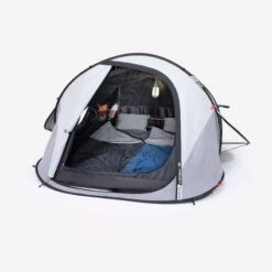 Quechua Tente De Camping - 2 SECONDS - 2 Places - Fresh & Black -Quechua Promos Magasin tente de camping 2 seconds 2 places fresh and black 3