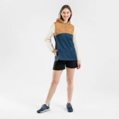 Quechua Veste Coupe Vente Et Déperlante De Randonnée - Raincut 1/2 Zip - Femme -Quechua Promos Magasin veste coupe vente et deperlante de randonnee raincut 12 zip femme 2