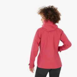 Quechua Veste Imperméable De Randonnée Montagne - MH500 - Femme - Framboise -Quechua Promos Magasin veste impermeable de randonnee montagne mh500 femme framboise 4